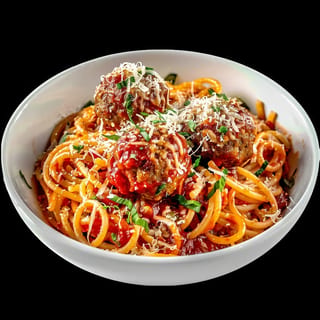 Spaghetti Marinara with Meatballs